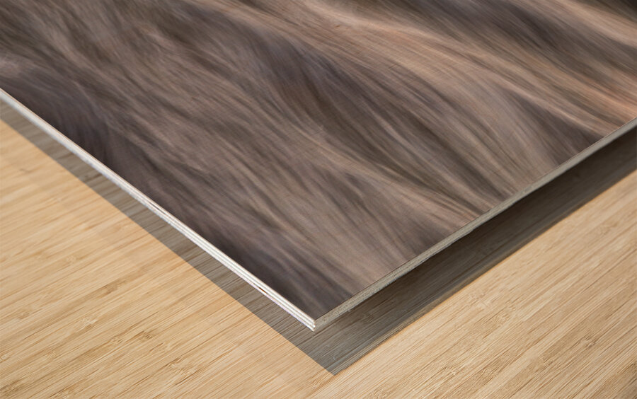 Flowing Creek Sunset Abstract Portrait Impression sur bois