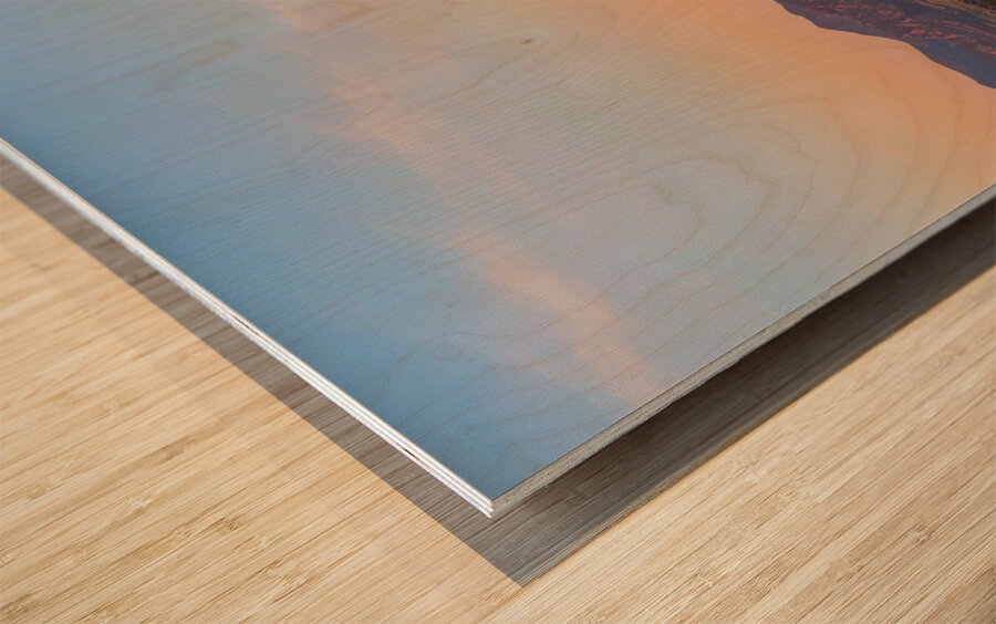 Blue Moon Front Range Boulder Sunrise Panaorama Impression sur bois