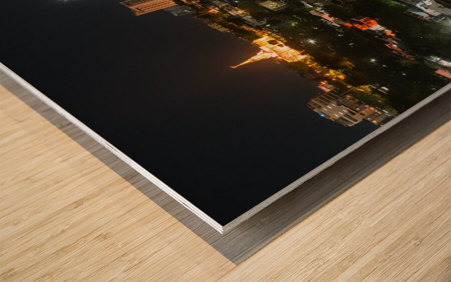 Lahug   Cebu City Night Skyline   Philippines Wood print