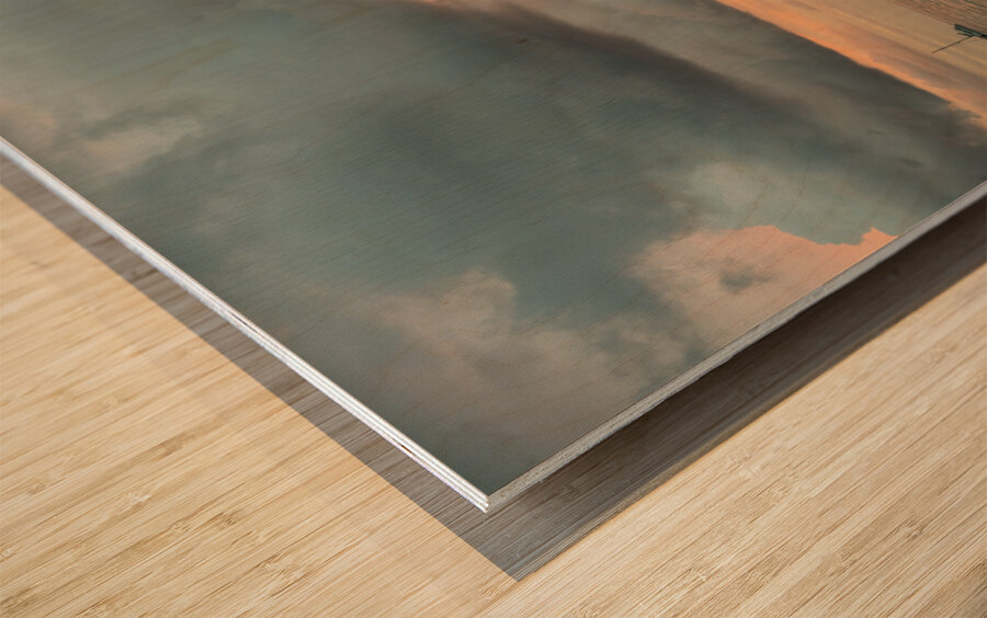 A Fleeting Glow Over Tranquil Waters Camotes Twilight Impression sur bois