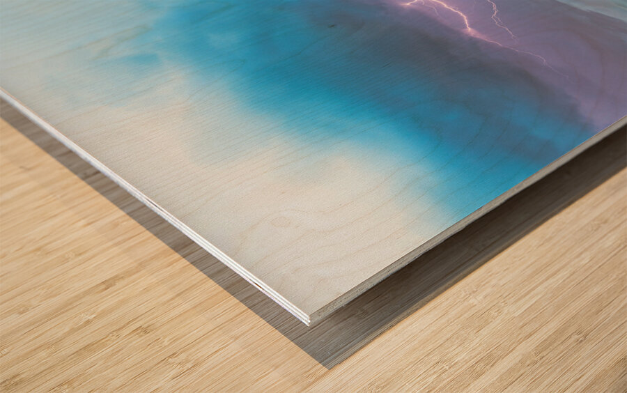 Country Dirt Road Storm Wood print