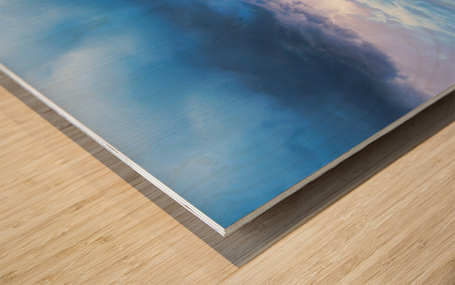 Chasing Fracking Lightning Storms Wood print