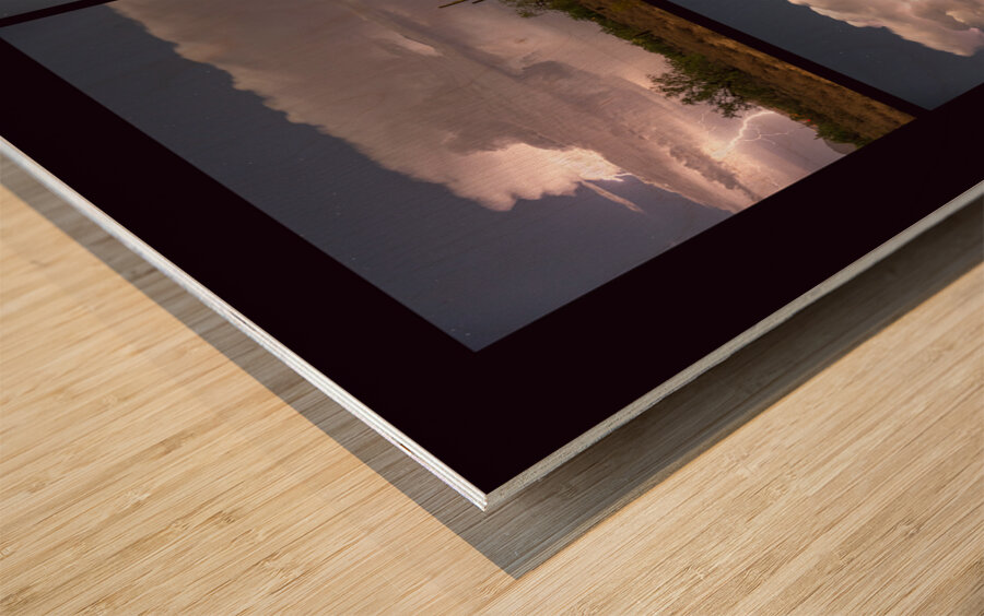 Storming Sonoran Desert Impression sur bois