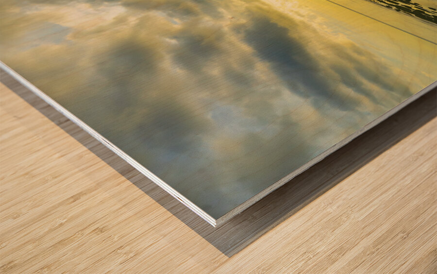 Where the Sky Meets the Tides Wood print