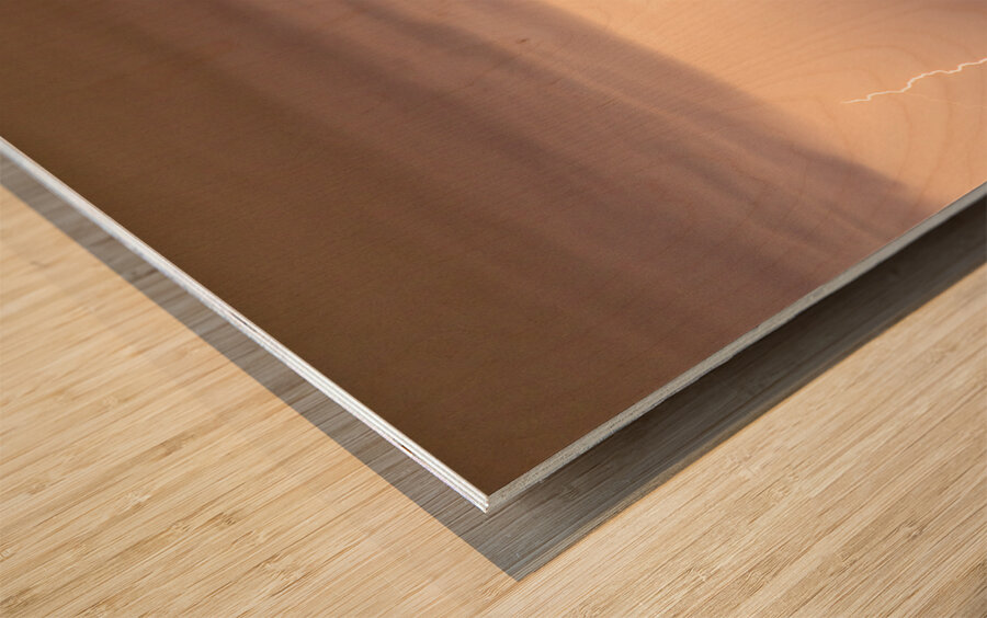 Lightning Bolt With a Fork Impression sur bois