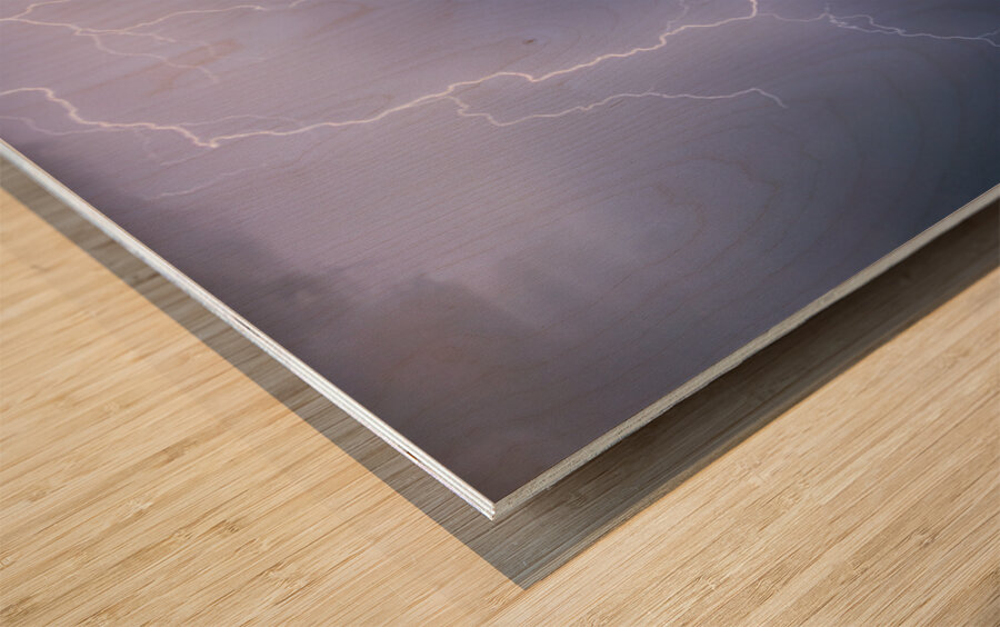 Electric Symphony Over Scottsdale’s Night Wood print