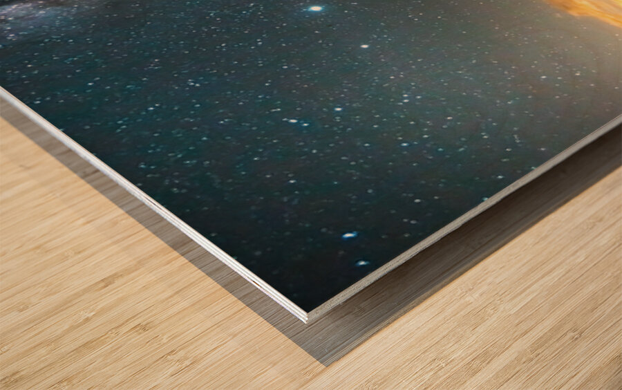 Milky Way Rising Out Of the Clouds Wood print