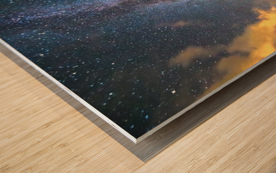 Mt Meeker and Longs Peak Milky Way Wings Wood print