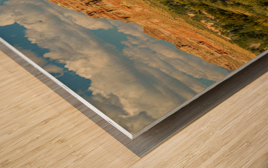 Red Rock Majesty Wind River Reflection Wood print