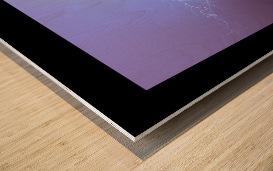 Praying Monk Camelback Mountain Lightning Monsoon Storm Limited  Impression sur bois