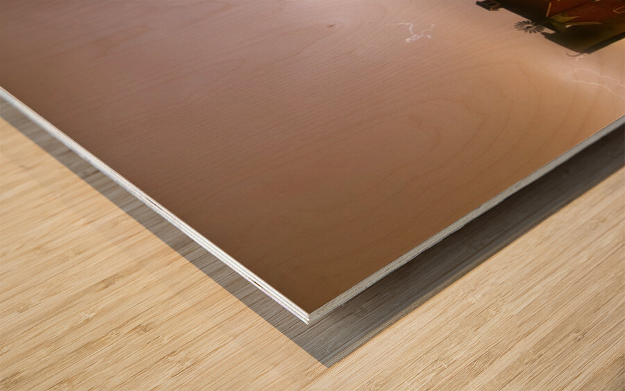 Lightning Storm over Historic Lohr McIntosh Farm in Longmont CO Impression sur bois