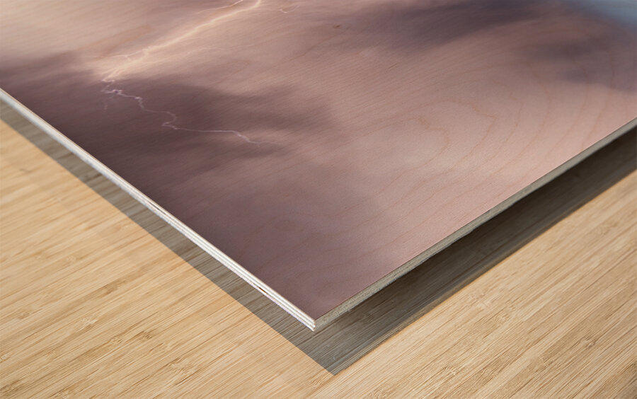 Lightning Storm Over Boulder County Colorado Long Exposure Wood print