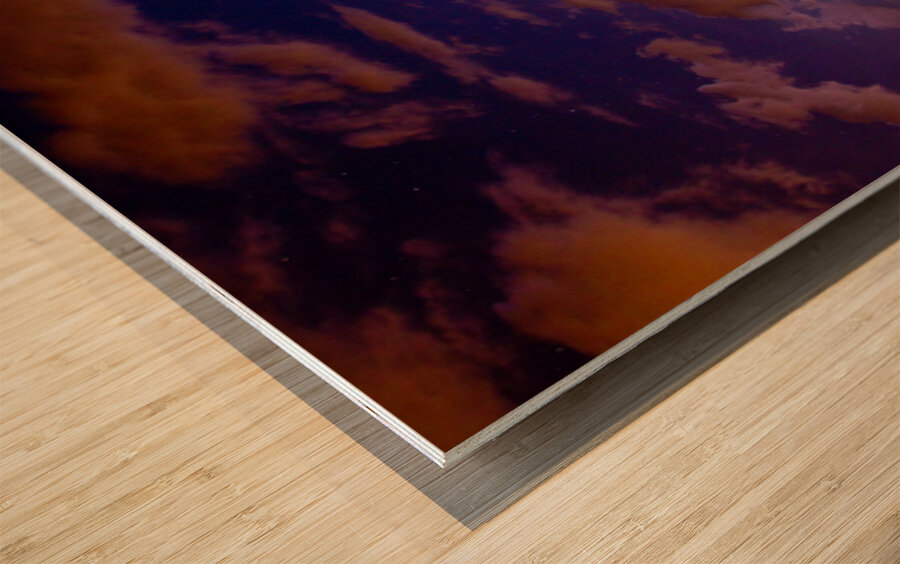 Double Lightning Strikes Over Colorado Night Storm Long Exposure Impression sur bois