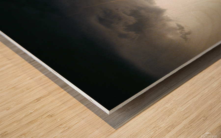 Lightning Swirl Saguaro Cactus Highlands Wood print