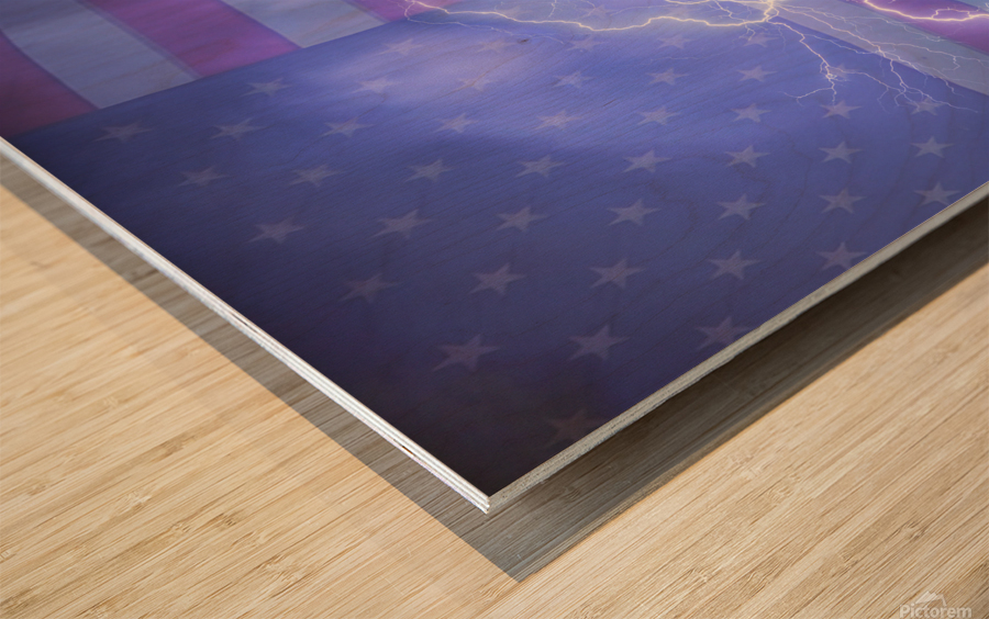 American Oil Field Impression sur bois