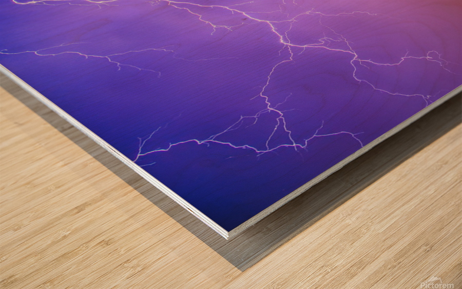 Colorful Country Storm Wood print