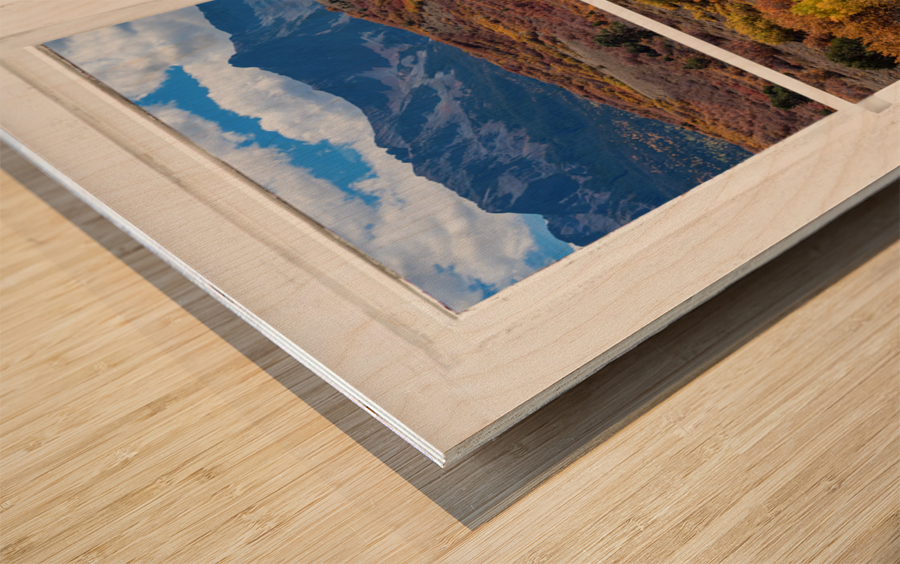 Colorful San Juan Mountains Autumn Whitewashe Wood print