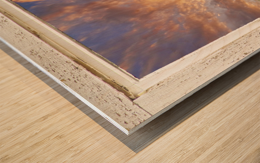 On Golden Ponds 3 White Window Peal View Impression sur bois