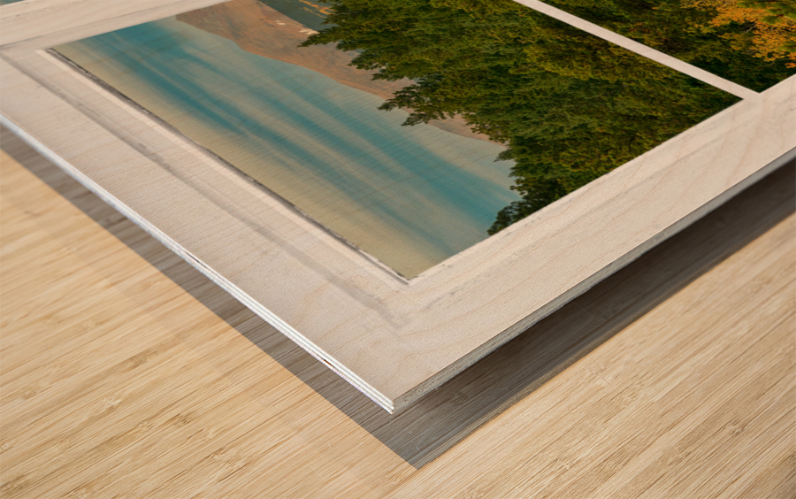 Rocky Mountain Whitewash Picture Window View Wood print