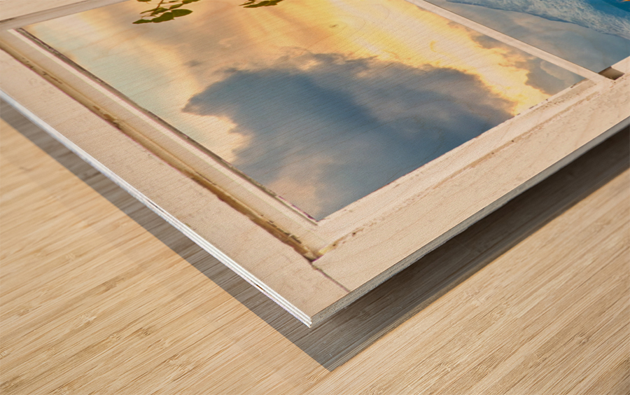 Rocky Mountain Autumn Season Rustic Window Wood print