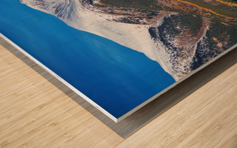 Twin Lakes Colorado Autumn Panorama Wood print