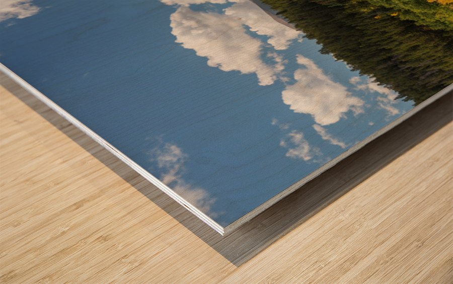 James Canyon Autumn Peaks Panoramic View Impression sur bois