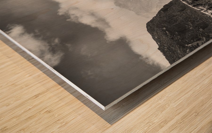 RMNP Gateway Rockies Black and White Wood print