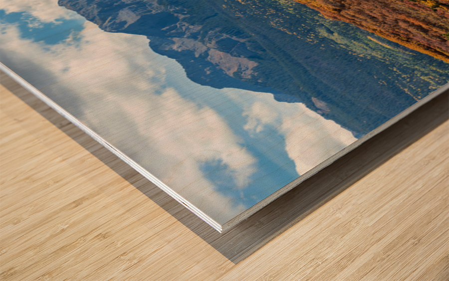 Colorado Painted Landscape Panorama PT1a Wood print