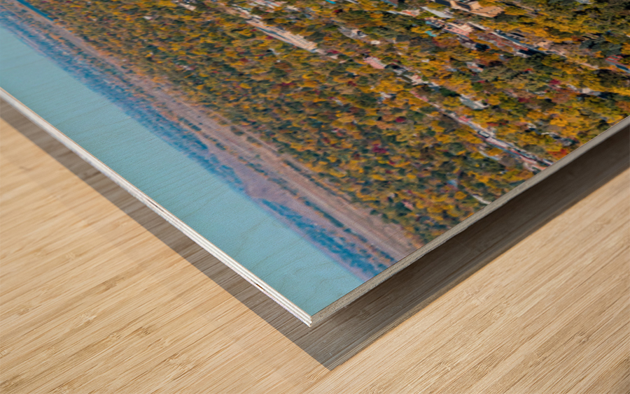 Downtown Boulder Colorado Autumn Season Panoramic Poster Wood print