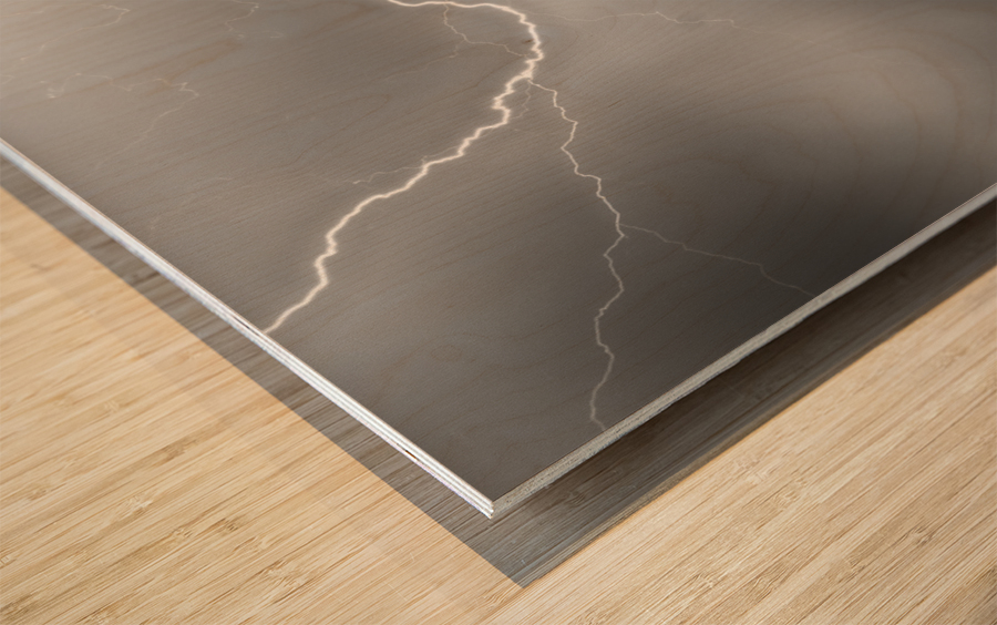 Farm Thunderstorm HDR BWSC Wood print