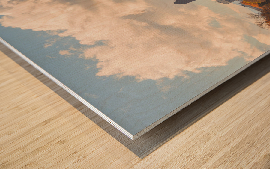 Denver Colorado Skyline Autumn View Impression sur bois