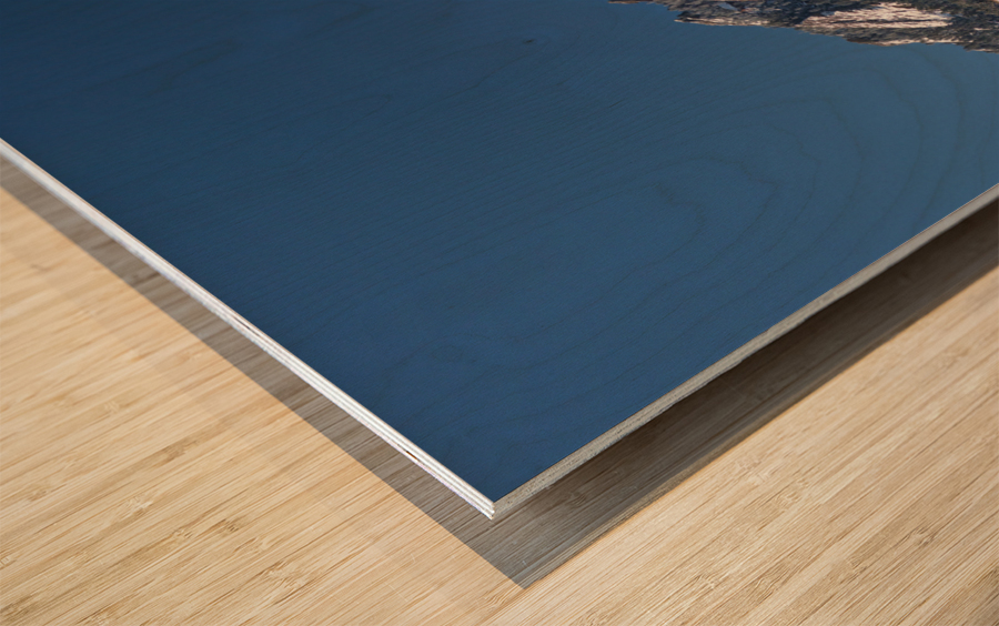 Flatiron Snow Dusted Boulder CO Panoramic  Wood print