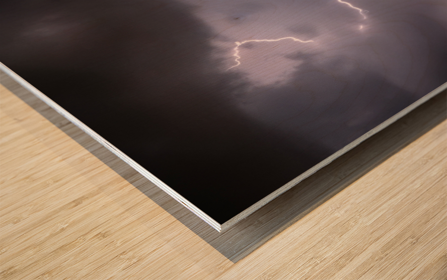 Sonoran Desert Monsoon Storming Wood print