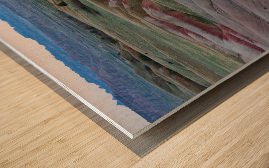 South Dakota Badlands and Refreshed Springtime Grasslands Impression sur bois