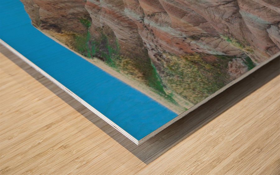 South Dakota Badlands Colorful Cracks and Textures in Springtime Wood print