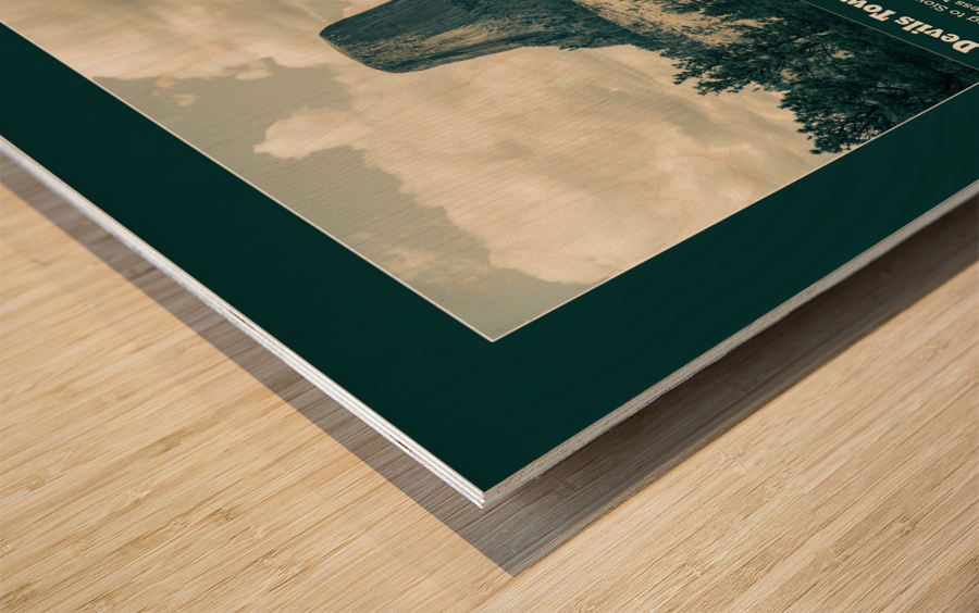 Devils Tower also called Grizzly Bear Lodge Poster Wood print