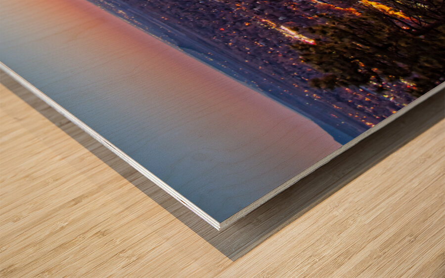 City Of Boulder Colorado Downtown Scenic Sunrise Panorama   Wood print