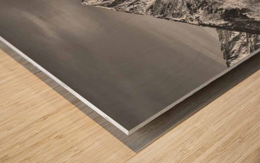 Rocky Mountain Autumn High In Black and White Impression sur bois