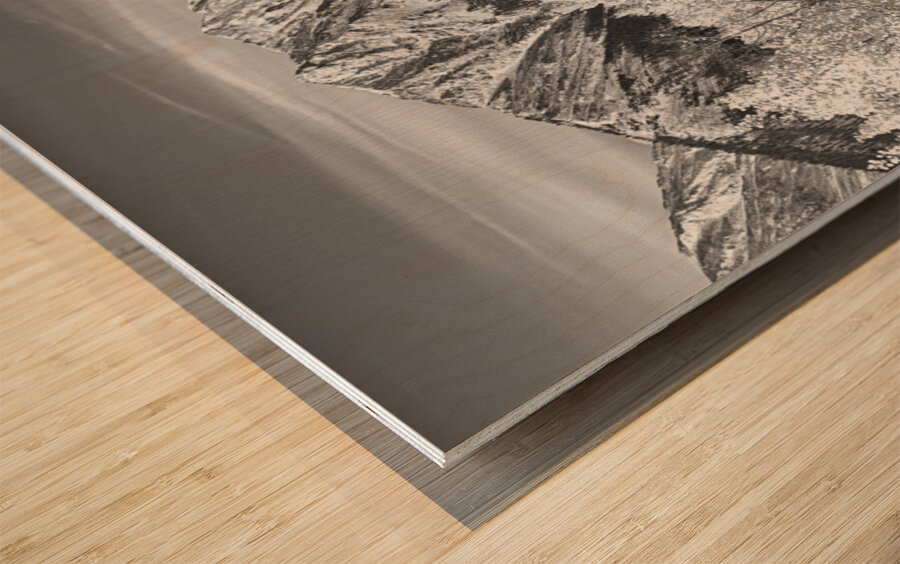 Colorado Rocky Mountain Autumn Beauty Black and White Wood print