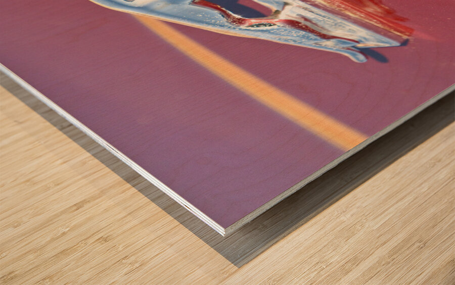 Jaguar Hood Ornamen and Emblem Wood print