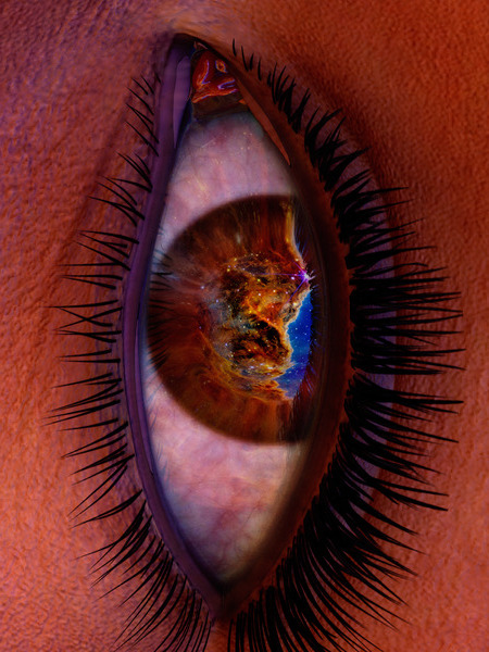 Female Space Explorer witnesses the Carina Nebula as seen by the James Webb Telescope Digital Download