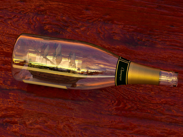 Impossible Ship in a Bottle Digital Download