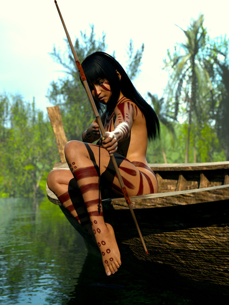 In the Sights of a Nude Indigenous Girl Téléchargement Numérique