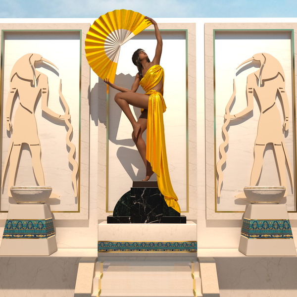 Art Deco Egyptian Statue - In the flesh Digital Download