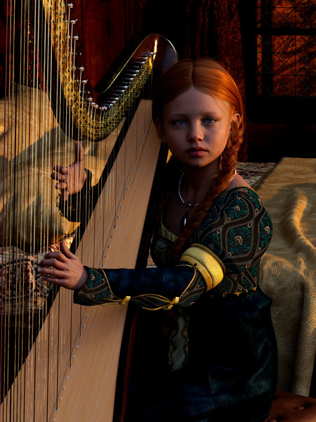 Serenade of the Celtic Harpist  Digital Download