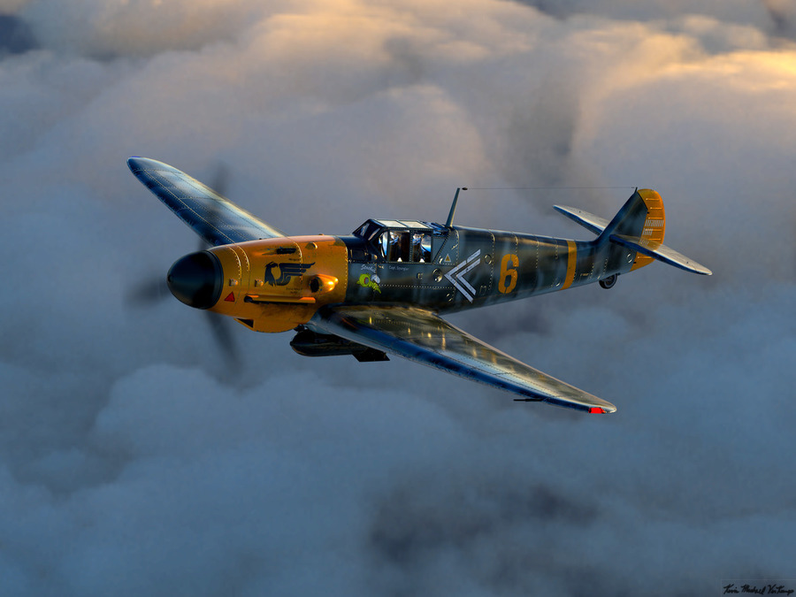 Messerschmitt Bf 109 by Kevin Michael VerKamp Wall Art
