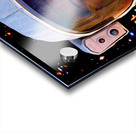 Female Space Explorer witnesses the Carina Nebula as seen by the James Webb Telescope Acrylic print