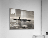 Boeing B-17 Flying Fortress Bomb Drop 2 BW Acrylic Print