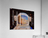 Female Space Explorer witnesses the Carina Nebula as seen by the James Webb Telescope Acrylic Print