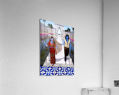 Krishna and Radha entering the temple Acrylic Print